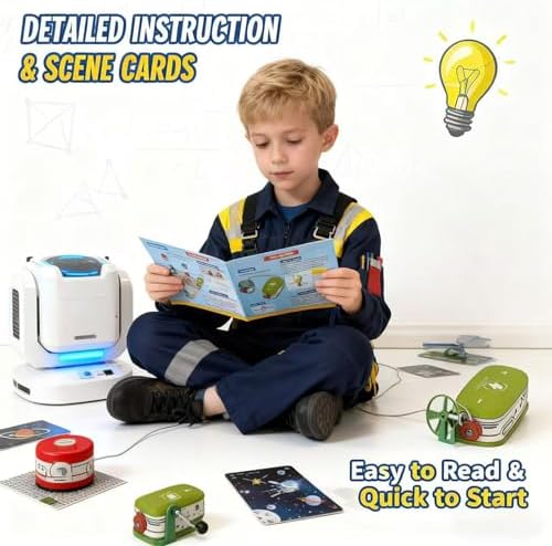 Science Kits for Kids - STEM Educational Circuits Kit for Kids, 168 Projects 37 Circuit Parts Electronics Building Blocks, Science Experiment Toy - DIY Engineering Gift for Boys Girls Ages 3+ - Image 6