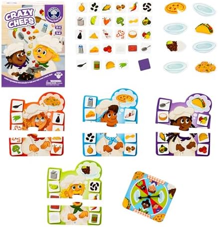 Orchard Toys Crazy Chefs Game - New Art, Help The Crazy Chefs Gather Their Ingredients & Utensils to Prepare a Delicious Meal, The Player Whose Dish is Ready First Wins, Ages 3-6, for 2-4 Players - Image 2