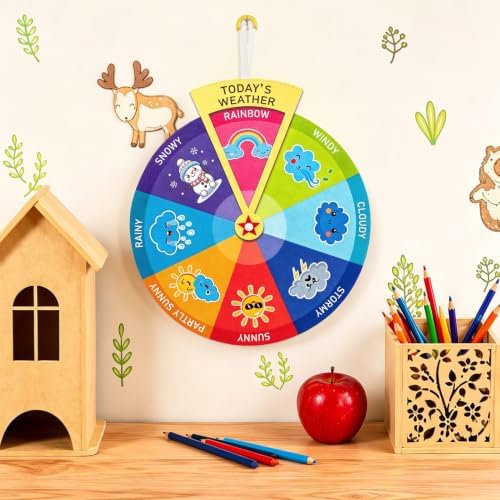 Weather Wheel for Kids Weather Chart for Classroom Preschool Decor - Image 4