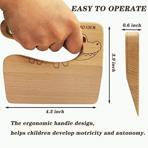 Wooden Kids Knife for Cooking,Kid Safe Knives,Kitchen Toy,Chopper,Vegetable and Fruit Cutter (For 2-8 Years Old) - Image 2