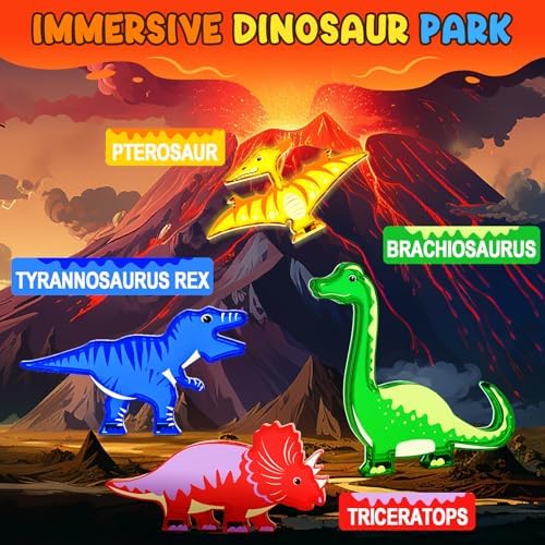 Dinosaur Toys Magnetic Tiles - Magnet Building Blocks for Toddler Kids 3+ - Image 2