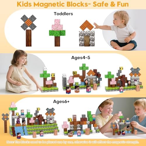 100pcs Magnetic Building Blocks,Magnetic Cubes STEM Sensory Toy for Ages 3+ - Image 5