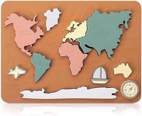 Mr. Pen- Silicone World Map Puzzle, 11.5” x 8.2”, Puzzle for Kids - Image 6