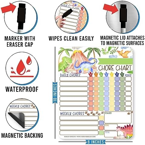 Magnetic Chore Chart for Kids Dry Erase Reward Chart for Home and Classroom - Image 5