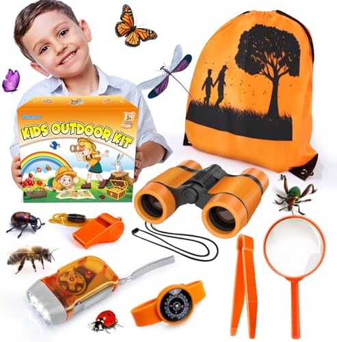 Kids Explorer Kit & Bug Catcher Kit, 7 Pcs Kids Outdoor Exploration Set by YOPINSAND