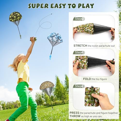 PGXT Parachute Toy for Kids, Outdoor Toys Flying Parachute Men - Image 6