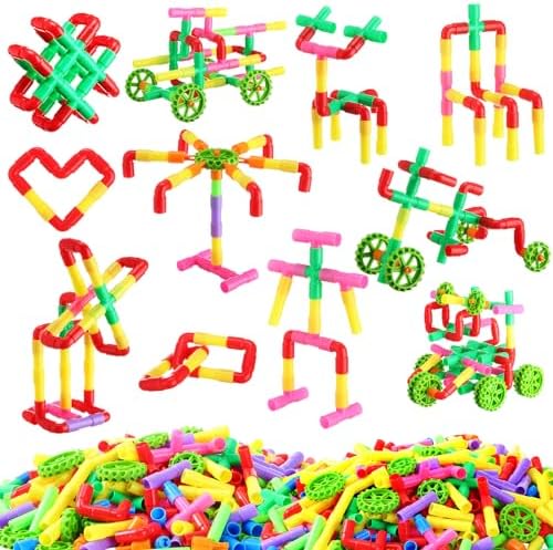 Libima 248 Pcs Tube Toy Building Pipes Tubular Stem Blocks for Kids by Libima