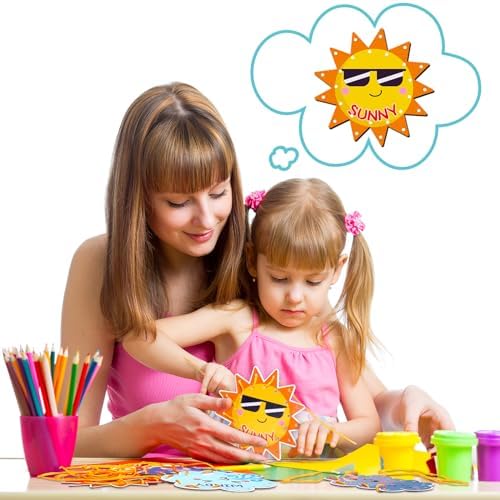 Funrous 10 Pieces Recognition Lacing Cards for Over Age of 6 Kids, Weather - Image 5