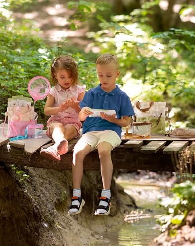 ROBUD Dual Bug Catcher for Kids,Includes 1 Pink and 1 Green, Bug Catching Kit with Bag Kit, Outdoor Exploration Set for Camping, Montessroi Toy for Kids Coming Closer to Nature，WRP61 - Image 3