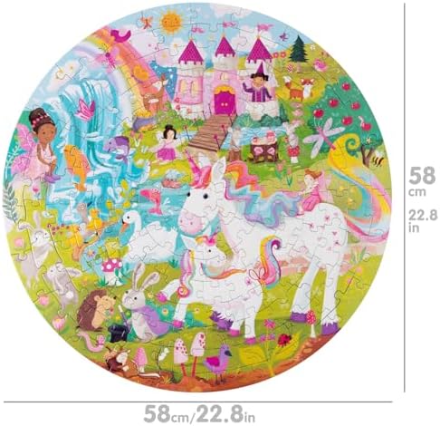 boppi Round 150 Piece Jigsaw for Kids Aged 5-8 | Educational Unicorn Puzzle with Magical Creatures & Fantasy Scenes | Eco-Friendly Recycled Cardboard - Image 3