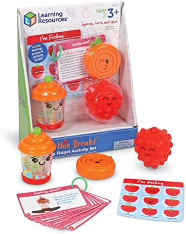 Learning Resources Smoothie Tea Break!™ Sensory Fidget Activity Set, Sensory Toys for Toddlers, Social Emotional Learning, SEL Skills, Fine Motor Skills, Ages 3+,19 Pieces by LearningResources