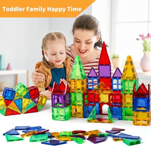 MAGBLOCK 120PCS Magnetic Tiles Building Blocks Construction Toys for Kids - Image 4