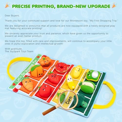 Montessori Sensory Toy for 1 Year Old, Fruit Vegetable Learning Sensory Toy - Image 4