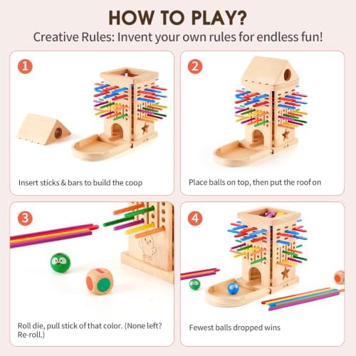 Wooden Stick Pulling Balance Game for Kids Ages 3-8 - Image 6