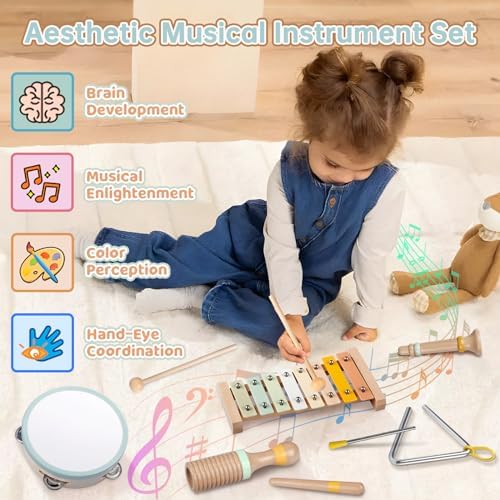 Baby Musical Instruments - Montessori Wooden Toys for Toddlers Sensory Play - Image 2