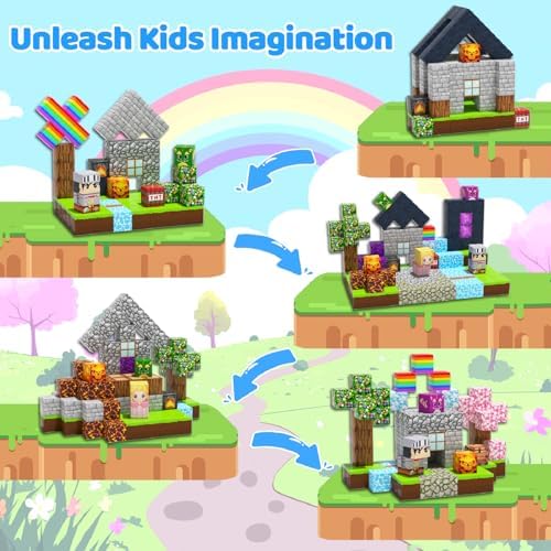 Magnetic Blocks, 150PCS Toys Building Cube Birthday Gifts for Kids - Image 3