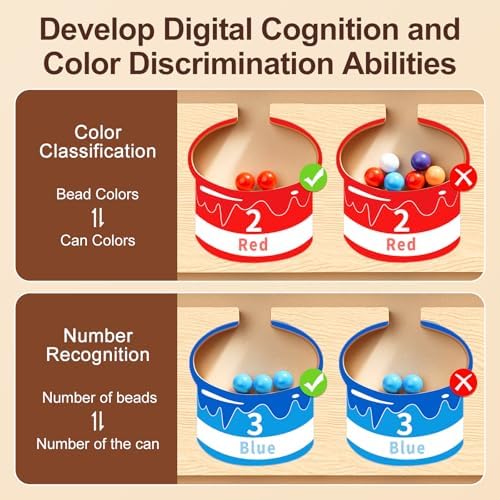 Magnetic Color Number Maze Puzzle Board, Montessori Toys for Toddlers 3-5 - Image 2