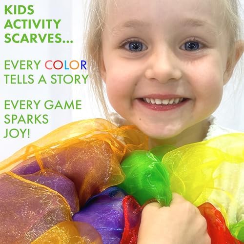 14 Pack Scarves for Kids Play - Dance & Juggling Scarves, 24 Inch - Image 2