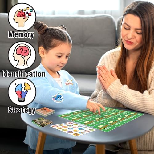 YTSQLER 100 PCS Animal Memory Matching Game - Image 4