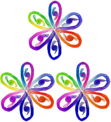 Lolakee Dance Scarves for Kids: Juggling Scarves, 12 Pcs, 24" x 24", Toddler, Unisex, Multicolored, Rainbow Theme (Pack of 3) by Lolakee