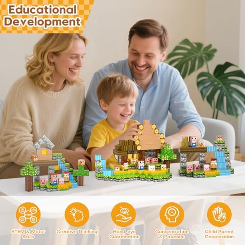 100pcs Magnetic Blocks, Magnetic Cubes with Forest Animals Blocks Set - Image 6