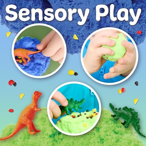 Creativity for Kids Sensory Minis Dinosaur Kit | Cloud Clay Sensory Toy for Toddlers | Squish, Scoop & Discover Dinosaur Figures | Screen Free Summer Supplies for Travel Activities (Ages 3+) - Image 5