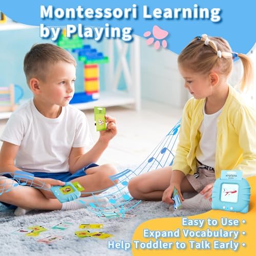 Aullsaty Toddler Toys Bilingual English and Spanish Talking Flash Cards for 1 2 3 4 5 6 Year Old Boys and Girls, Autism Sensory Toys for Autistic Children, Learning Educational Speech 250 Sight Words - Image 4
