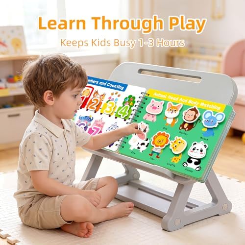 Busy Book for Toddlers 3-5, Montessori Preschool Learning Activities - Image 6