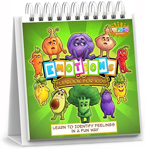 Feelings Flipbook for Kids to Learn 20 Emotions & 6 Coping Skills (Veggies) by LupashGames