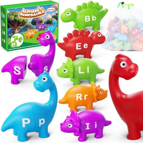 Kasfalci 26 PCS Dinosaur Alphabet Learning Educational Toys for Kids 3-5 by Kasfalci