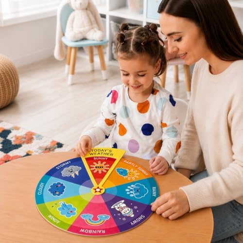 Weather Wheel for Kids Weather Chart for Classroom Preschool Decor - Image 5