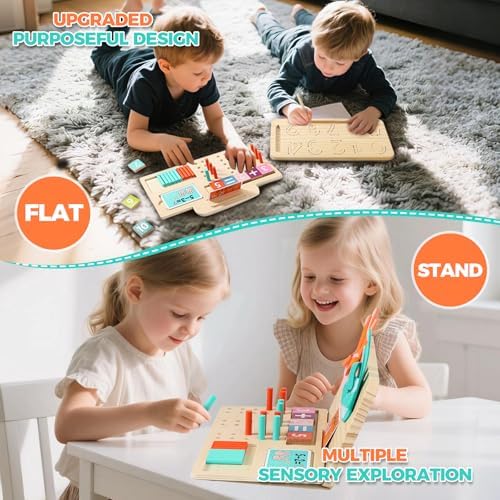 Montessori Learning Toys for Toddlers, Double-Sided Preschool Educational Math Manipulatives Number Counting Blocks, Finger Counting Math Toys for Kids 3-5 Year Old Boys Girls Gift - Image 4