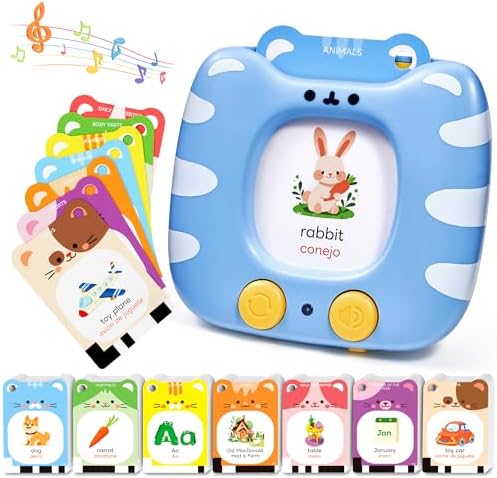 JoyCat Spanish & English Bilingual Talking Flash Cards for Toddlers 1-5 by JOYCAT