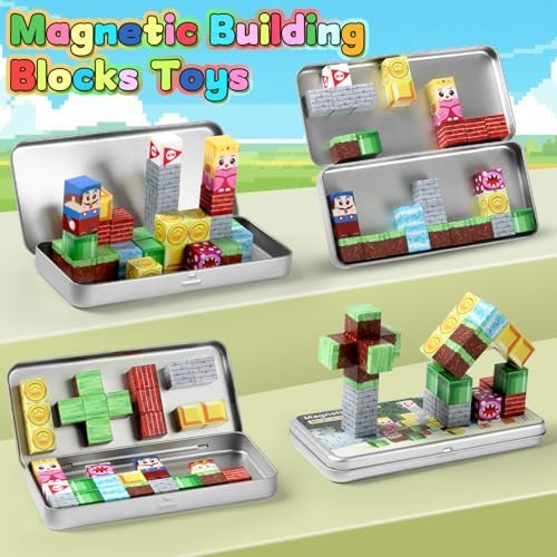 Magnetic Building Blocks for Kids 3-8, STEM Travel Toys with Storage Box - Image 3