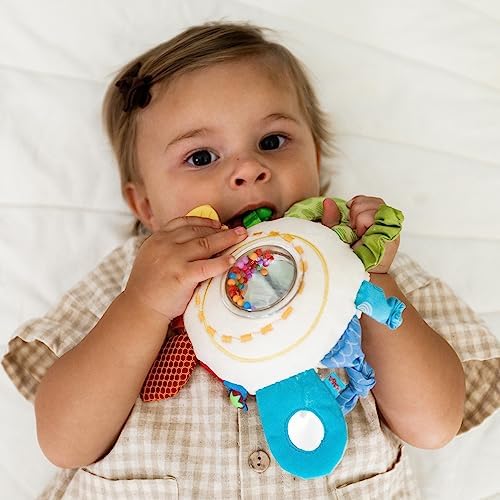HABA Teether Cuddly Rainbow Round - Soft Activity Toy with Rattling & Teething Elements,Multicolored - Image 3