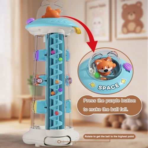 6-in-1 Montessori Educational Learning Ball Drop Toy,Cause and Effect Toys - Image 4