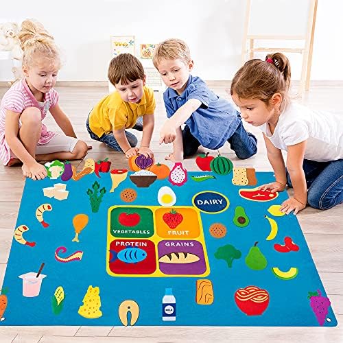 WATINC My Plate Felt Board Set, Preschool Food Group Learning Toy for Kids - Image 4