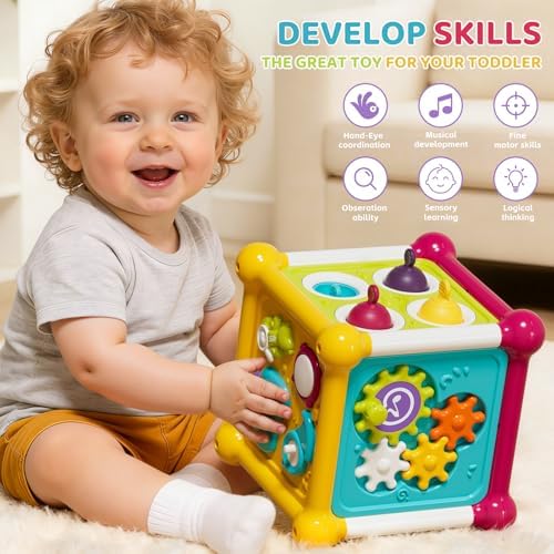 Baby Activity Cube, Early Development Toy with Music for 1 Year Old - Image 3