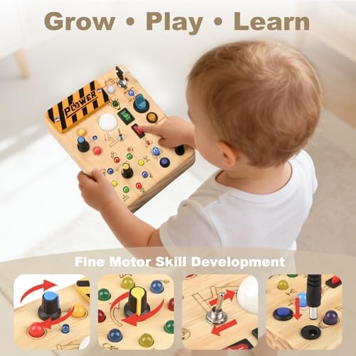LED Busy Board for Toddlers - Montessori Sensory Toys for 1 2 3 Years Old - Image 3