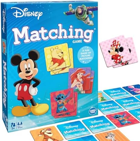 Wonder Forge Disney Matching Game - Fun Memory Game for Boys & Girls Ages 3 and Older - Featuring Classic Disney Characters - Preschool Learning Toy by WonderForge