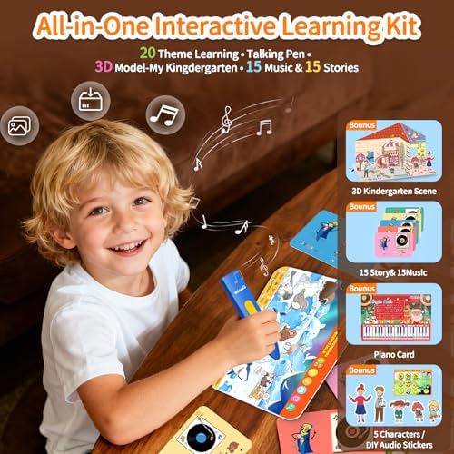 Interactive Search and Find Activity Books for Kids Ages 3-5, Toddler Travel Games Toys for Car Airplane, Road Trip Activities for Kids 4-8, Educational Preschool Learning Toys Gift with a Talking Pen - Image 4