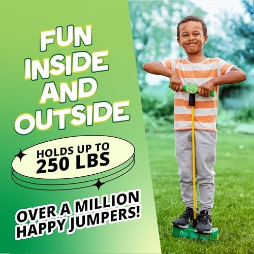 Flybar My First Foam Pogo Jumper for Kids Fun and Safe Pogo Stick for Toddlers, Durable Foam and Bungee Jumper for Ages 3 and up, Supports up to 250lbs (Frog) - Image 5