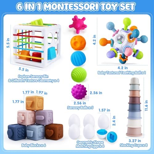 6 in 1 Baby Toys 6 to 12 Months, Montessori Toy for 1 Year Old - Image 6