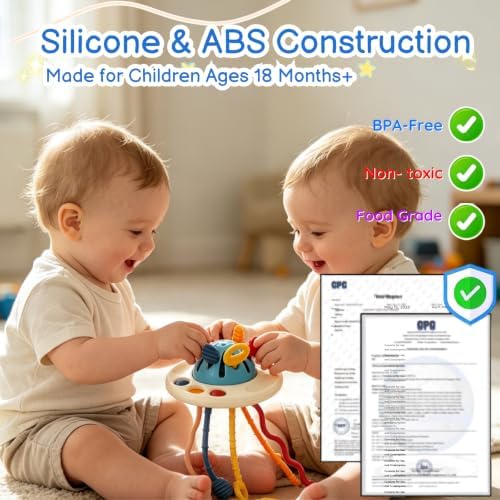 Montessori Pull String Sensory UFO Toy for Children 18 Months+ - Image 5