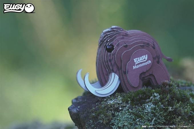 Eugy Mammoth 3D Puzzle, 22 Piece Eco-Friendly Educational Toy Puzzles for Boys, Girls & Kids Ages 6+