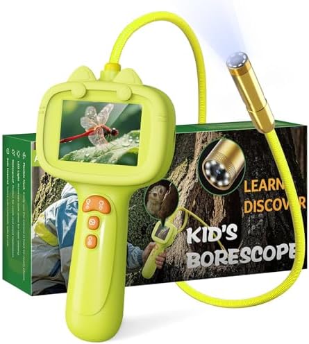 Kids Borescope Camera with Light-STEM Science Educational Toy for 3 4 5 6 7 8 Years Old Boys & Girls Birthday Gift-Discovery & Exploration Flexible Snake Scope Battery by TORQBEAST