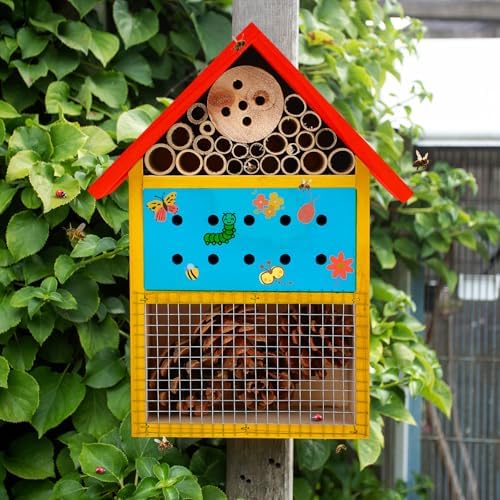 Leinuosen 4 Set Bug Hotel Kit, DIY Cedar Insect House for Bee Ladybug - Image 3