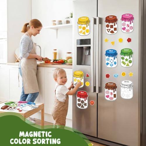 10Pcs Magnetic Color Sorting Cute Shape Fridge Magnets for Kids - Image 4