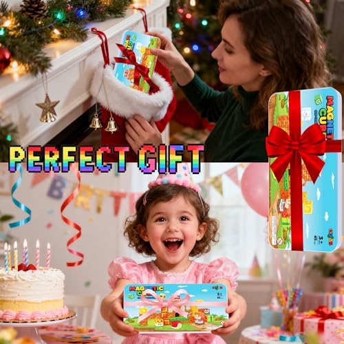Mini Magnetic Building Blocks Travel Set with Case, 45pcs Travel Toys - Image 4