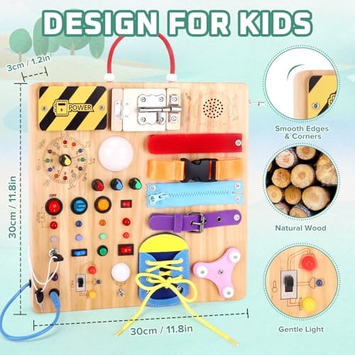 Hoarosall 23 in 1 Busy Board Montessori Toys for Toddler and 1-3 Year Old Boys and Girls - Image 4